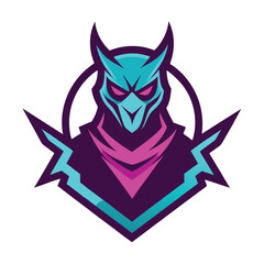 Obraz premium neon ninja sport mascot gaming logo