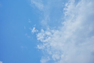 Blue sky and white clouds under the sun