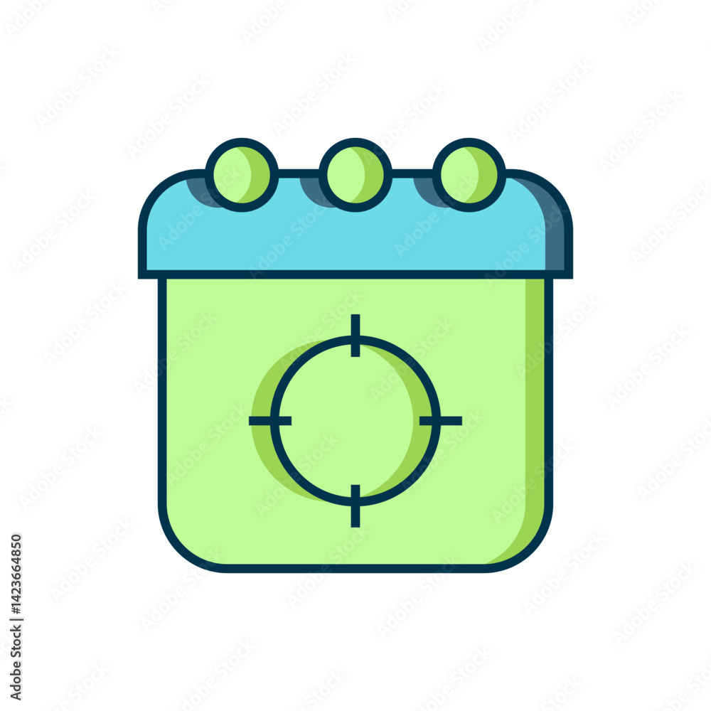 Aufkleber filled outline target sport icon isolated on white background. clean target with numbers for shootin