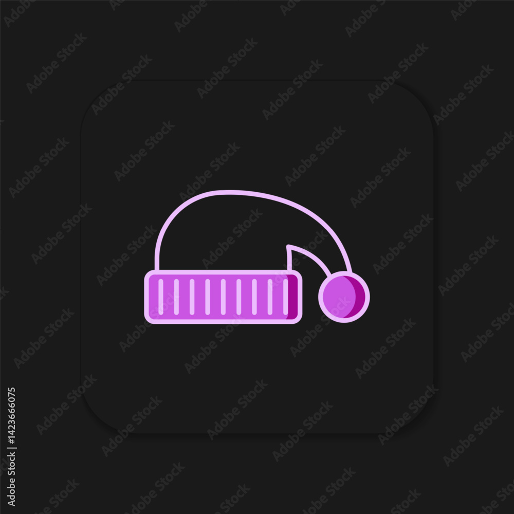 Poster filled outline sleeping hat icon isolated on black background. cap for sleep. flat filled outline st