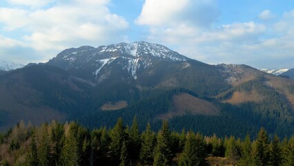 mountain top rocks view from above Zakopane Poland