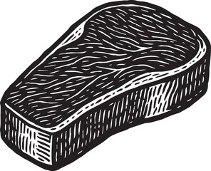 Flat Iron Steak vector illustration