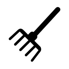 Find black rake vector image for gardening, lawn care, and landscaping projects and designs use