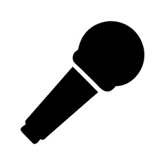 Microphone vector icon for podcasting studio, music recording, and audio equipment design needs