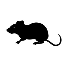 Find black rat silhouette vector image for graphic design and animal illustration projects online now
