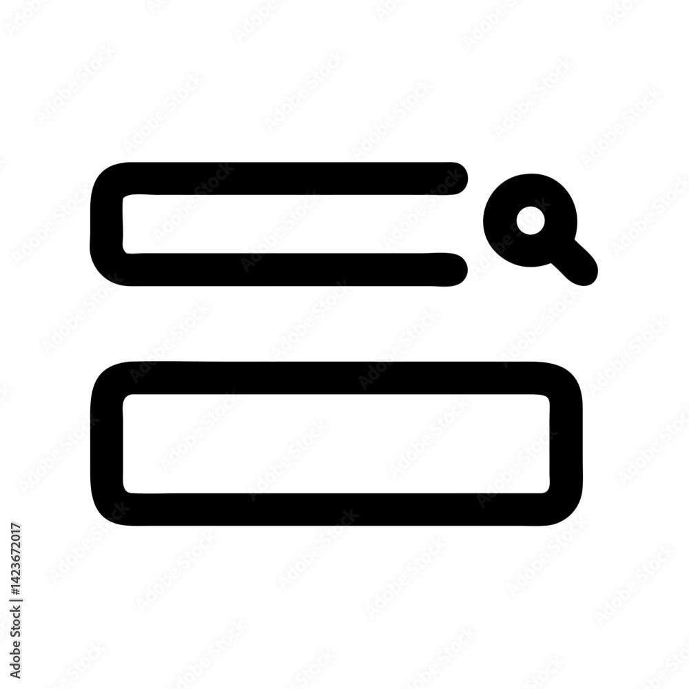 Poster Search bar icon vector graphic for ui design element and website search functionality interface design