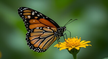 Naklejka premium monarch butterfly on a flower