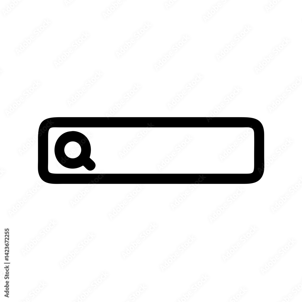 Poster search bar icon simple vector graphic for website ui design element and user interface design needs