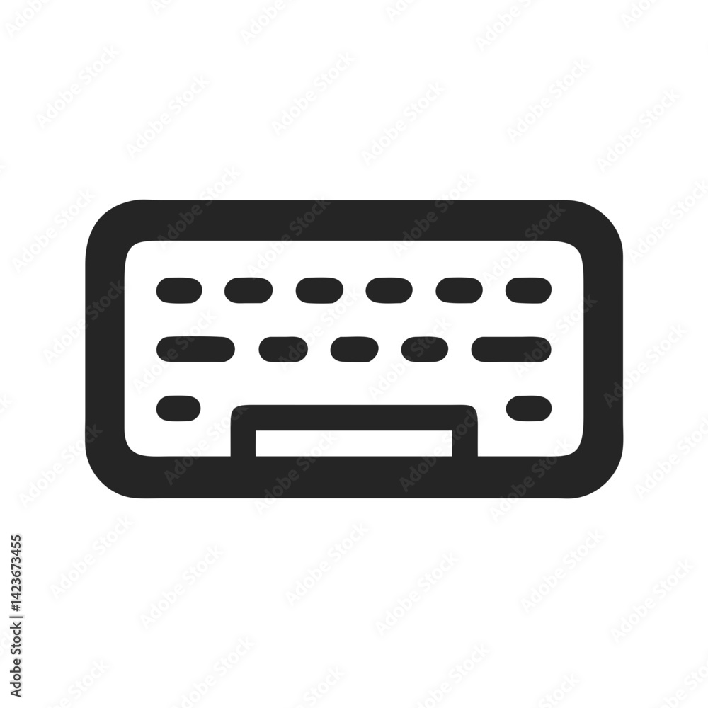 Poster Keyboard vector icon illustration for computer input device and typing interface design layout