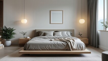 Simple elegant and functional  this minimalist bed brings calm to your bedroom