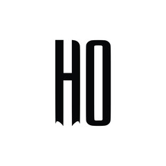 HO monogram logo design letter text name symbol monochrome logotype alphabet character simple logo