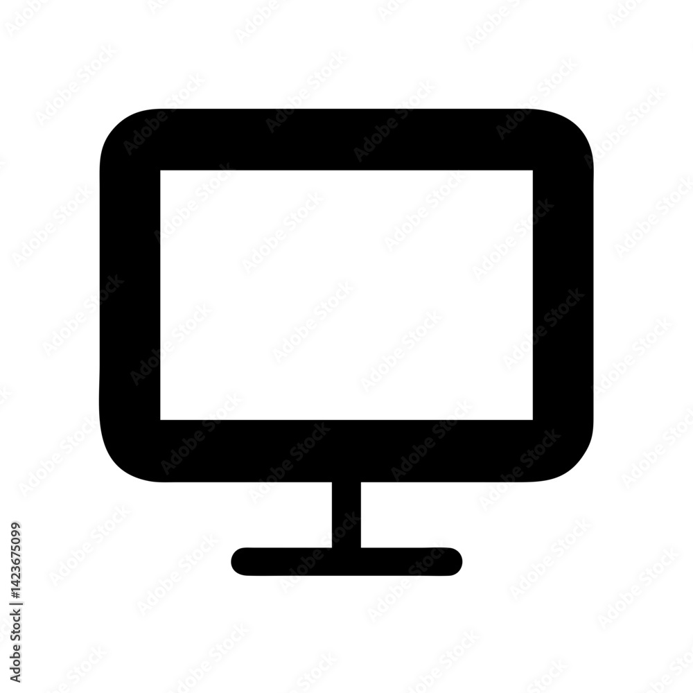 Poster Find a modern computer monitor screen display vector icon for graphic design and web design needs