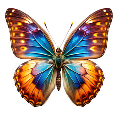 Fototapeta premium Studio shot of a real butterfly isolated on transparent background