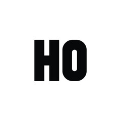 HO monogram logo design letter text name symbol monochrome logotype alphabet character simple logo