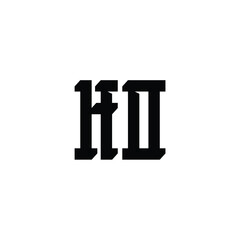 HO monogram logo design letter text name symbol monochrome logotype alphabet character simple logo