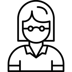 Female Professor Avatar Icon