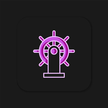 recommend clip art: Filled outline Ship steering wheel icon isolated on black background. Flat filled outline style with shadow. Vector