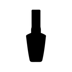 Black nail polish bottle vector illustration for beauty salon manicure and pedicure services design