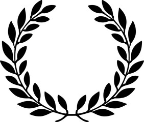 Elegant laurel wreath design illustration