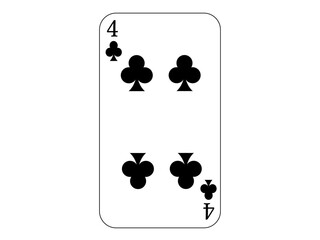 トランプの4　クローバー