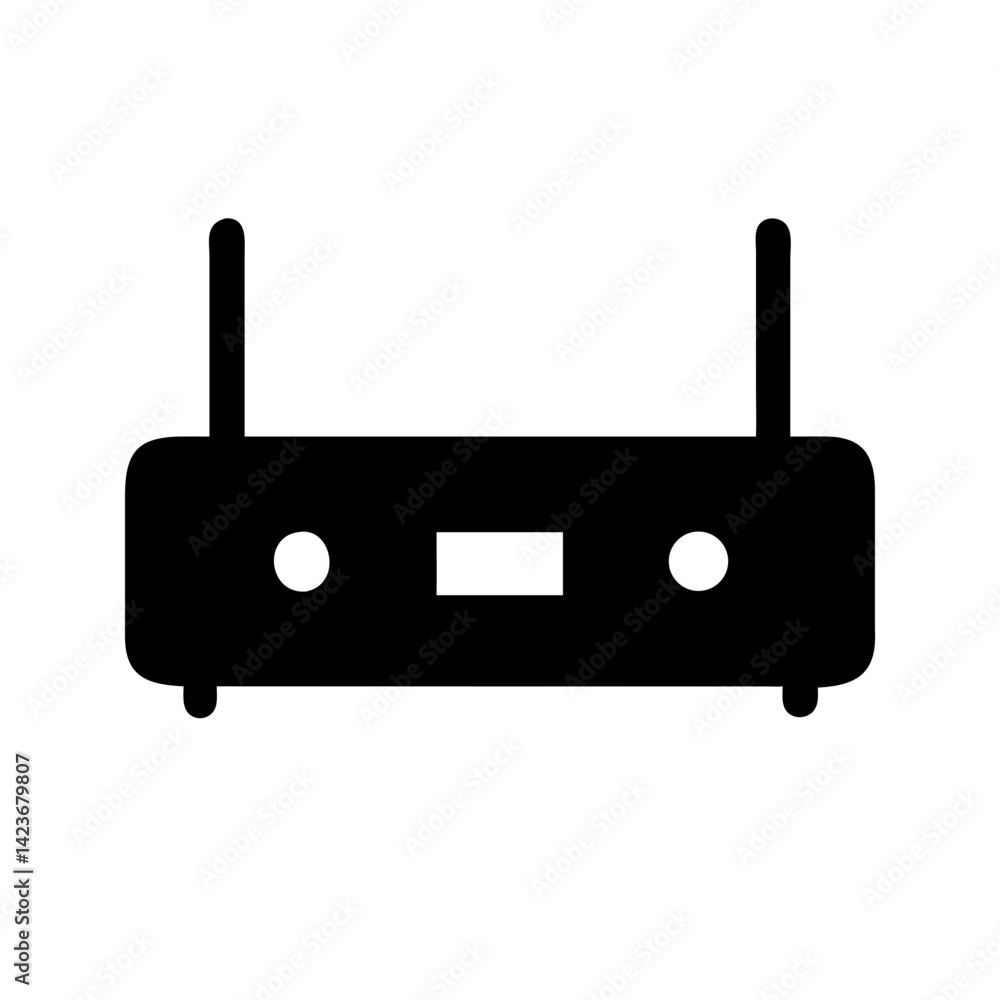 Poster wireless router modem internet connection device network technology communication equipment signal a