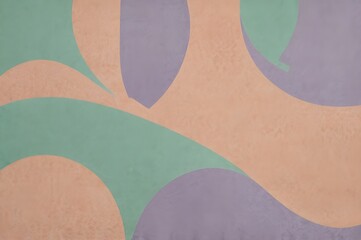 Stylish retro-inspired layout using textured paper cutouts in soft pastel colors. The geometric overlap creates depth and balance. Ideal for poster designs, digital products, and elegant minimalist pr
