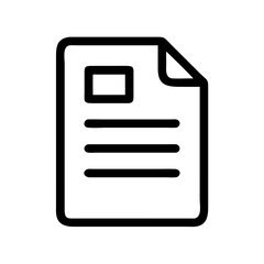 Document file icon vector illustration for report paper contract and information data sheet