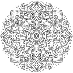 Fototapeta premium Intricate black mandala design