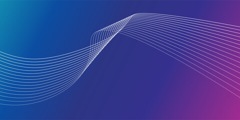 Blue and pink background with white beautiful line art for backdrops and wallpapers. abstract blue banner with digital dynamic line pattern with futuristic flow with beautiful and creative hd print
