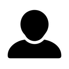 User profile icon vector graphic for social media avatar and account symbol representation design