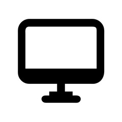 Computer monitor display screen vector icon for desktop pc and device interface design usage