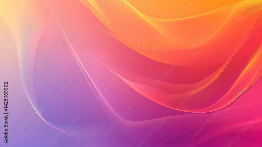 Poster abstract flowing wave background with gradient colors for modern design projects