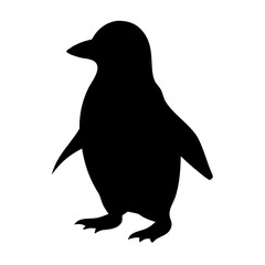 Penguin silhouette vector graphic illustration of a cute antarctic bird for design and art projects