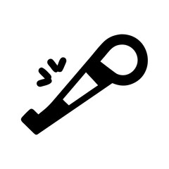Download black and white thermometer icon vector illustration medical equipment temperature tool