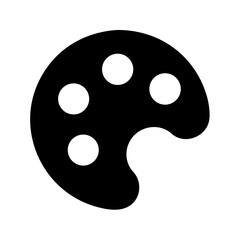 Artist paint palette vector graphic design art supplies painting drawing illustration icon tool design