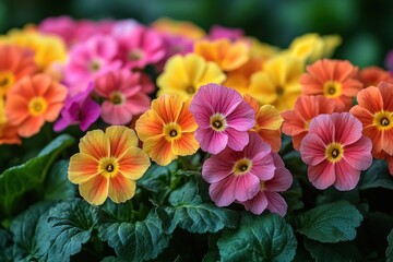 Vibrant spring flowers in a colorful display