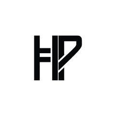 HP monogram logo design letter text name symbol monochrome logotype alphabet character simple logo