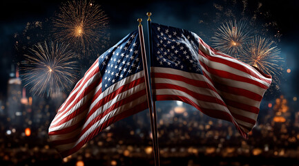 Illustration of 4th of July concept
