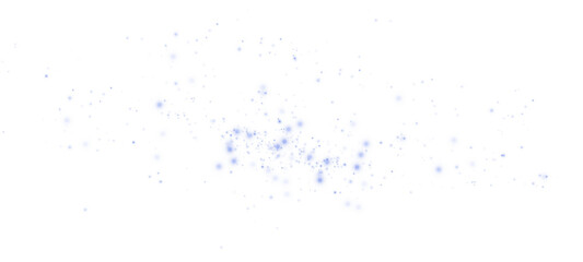 An enchanting and mesmerizing explosion of blue sparkles along with shimmering dust set on a transparent background