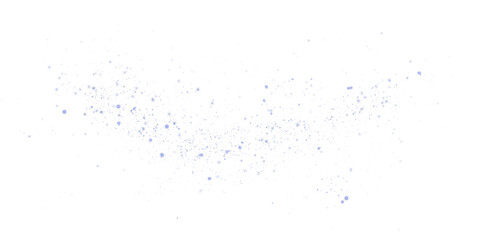 An enchanting and mesmerizing explosion of blue sparkles along with shimmering dust set on a transparent background