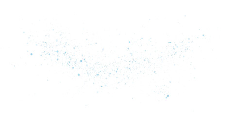 An enchanting and mesmerizing explosion of blue sparkles along with shimmering dust set on a transparent background