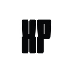 HP monogram logo design letter text name symbol monochrome logotype alphabet character simple logo