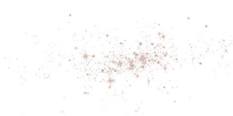 An enchanting and mesmerizing explosion of chocolate brown sparkles along with shimmering dust set on a transparent background