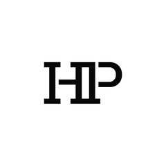 HP monogram logo design letter text name symbol monochrome logotype alphabet character simple logo