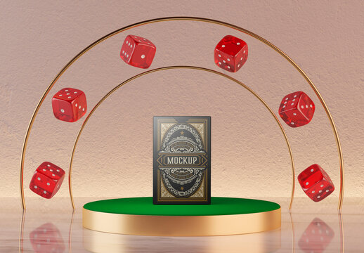 Dices and Card Display Mockup