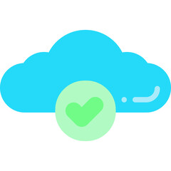 Verified Cloud icon vector illustration
