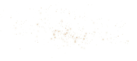 An enchanting and mesmerizing explosion of golden sparkles along with shimmering dust set on a transparent background