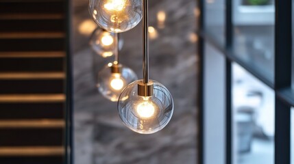 Elegant Glass Pendant Lights Illuminating Modern Interior