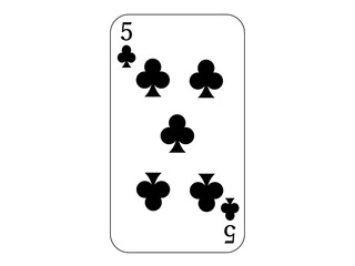 トランプの5　クローバー