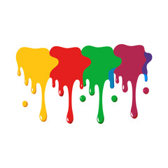 colorful paint splashes